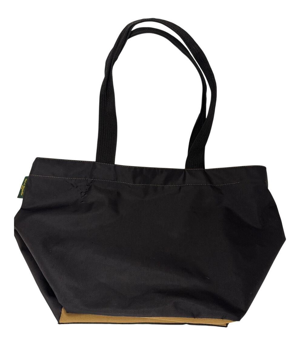 Herve Chapelier Black Brown Nylon Tote Bag Made in France Large